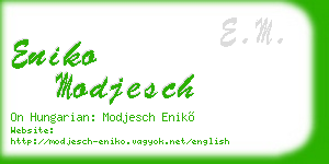 eniko modjesch business card